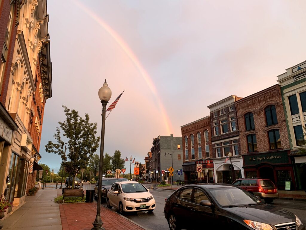 Rainbow over Downtown Glens Falls